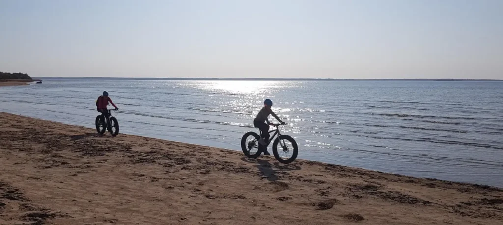 fatbike électrique sur la plage